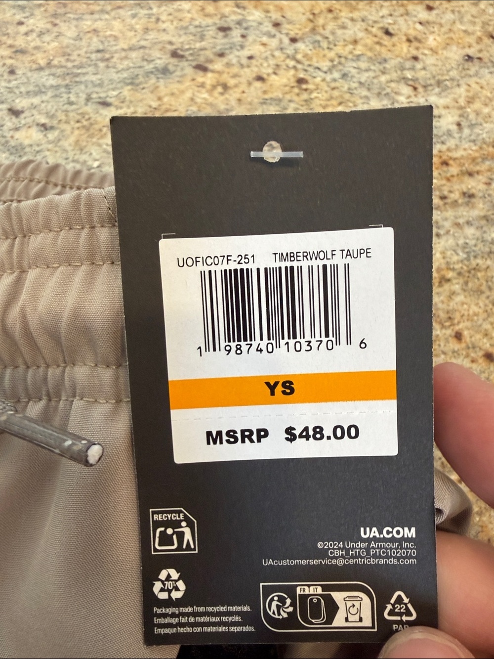 Under Armour Kids Cargo Joggers — Light Gray - Picture 2 of 4